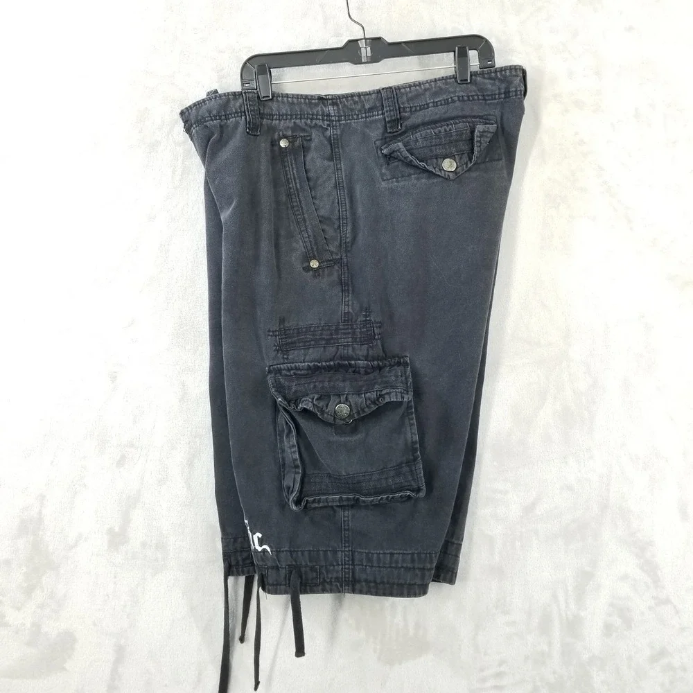 Vintage Nostic Cargo Shorts Men 40/41 Black Baggy‎ Cotton Hip Hop Street Skater